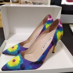 Manolo blahnik 105 flower print BB pump